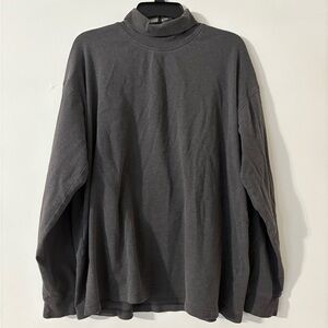 Bolle Golf Mens Long Sleeve‎ Pullover Turtle Neck Grey SZ XL Pima Cotton Soft